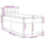 vidaXL Sommier à lattes de lit et matelas Rose 80x200 cm Velours