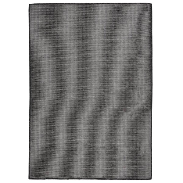 vidaXL Tapis à tissage plat d'extérieur 160x230 cm Gris