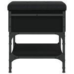 vidaXL Banc à chaussures noir 42x42x45 cm bois d'ingénierie