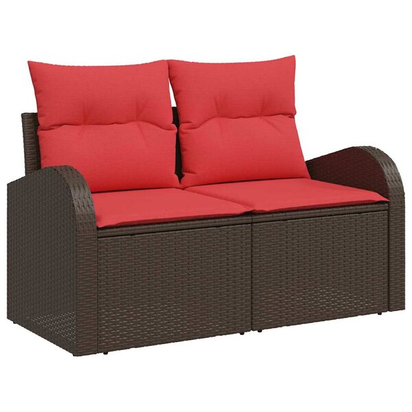 vidaXL Canapé de jardin Marron 124 x 62 x 85cm polyrotin