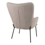 Chaise en polyester marron avec pieds noirs