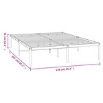 vidaXL Cadre de lit métal sans matelas noir 150x200 cm