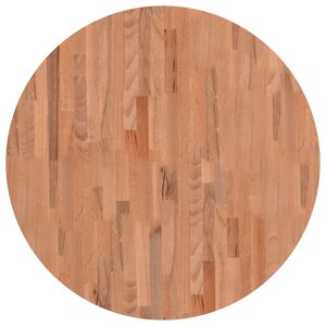 vidaXL Dessus de table Ø80x2 5 cm rond bois massif de hêtre