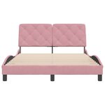 vidaXL Cadre de lit sans matelas rose 140x200 cm velours