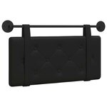 vidaXL Tête de lit suspendue Noir Simili cuir