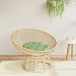 vidaXL Coussin rond à motif de feuilles Ø 60 x11 cm tissu oxford