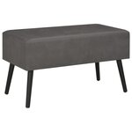 vidaXL Banc avec tiroirs 80 cm Gris Similicuir