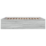 vidaXL Cadre de lit sonoma gris 160x200 cm bois d'ingénierie