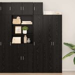 vidaXL Cabinet de rangement slim Chêne noir 30 x 42.5 x 225 cm