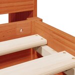 vidaXL Lit bibliothèque sans matelas cire marron 160x200 cm pin massif