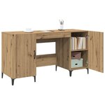 vidaXL Bureau Chêne artisan 140 x 50 x 75 cm Bois d'ingénierie