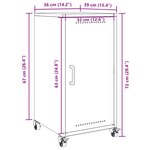 vidaXL Buffet jaune moutarde 36x39x72 cm acier laminé à froid