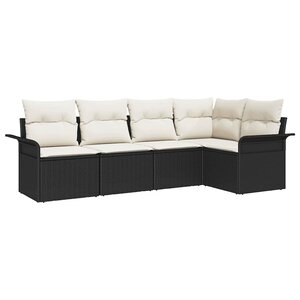 vidaXL Ensemble de canapé de jardin 5 Pièces 242.5 x 132.5 x 85 cm