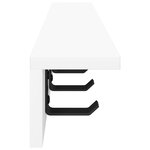 vidaXL Porte-manteau mural Blanc 60 x 10.5 x 10.5 cm Bois d'ingénierie