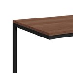 vidaXL Table d'appoint avec roues noir 55x35x70 cm bois d'ingénierie