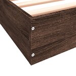 vidaXL Cadre de lit chêne marron 135x190 cm bois d'ingénierie