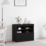 vidaXL Buffet Noir 81 x 37 x 67 cm Bois d'ingénierie