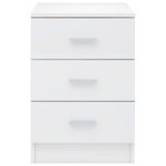 vidaXL Table de chevet Blanc brillant 38x35x56 cm Bois d'ingénierie