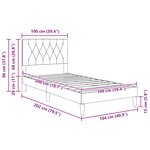 vidaXL Cadre de lit avec tête de lit Rose 100 x 200 cm Velours