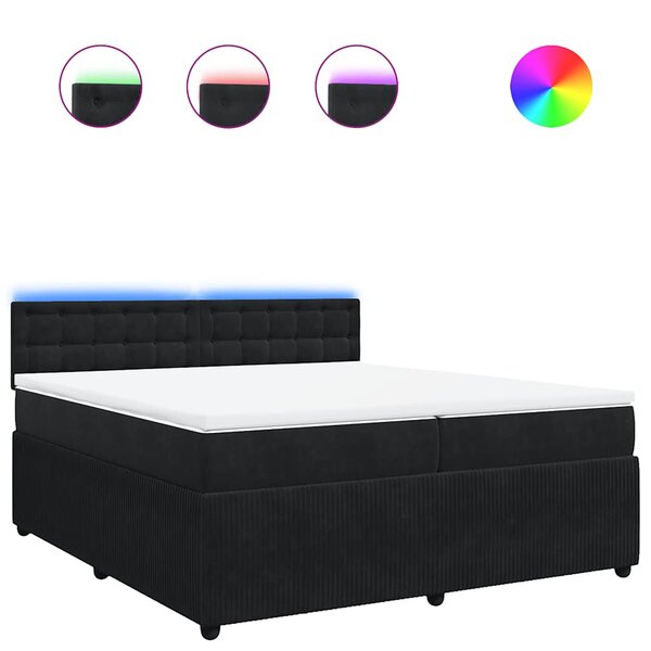 vidaXL Sommier à lattes de lit et matelas Noir 200x200 cm Velours