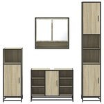 vidaXL Ensemble de meubles de salle de bain 4 Pièces chêne sonoma