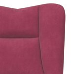 vidaXL fauteuil Bordeaux 63 x 67 x 94 cm Velours