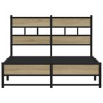 vidaXL Cadre de lit en métal sans matelas chêne sonoma 120x200 cm