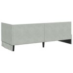 vidaXL Cadre de lit d'angle avec matelas 2 Pièces Gris clair Velours