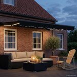 vidaXL Auvent rétractable électrique Noir et anthracite 3 x 2 5 m