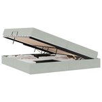 vidaXL Lit avec rangement et matelas Gris clair 200 x 200 cm Velours
