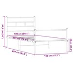vidaXL Cadre de lit sans matelas chêne marron 100x200 cm