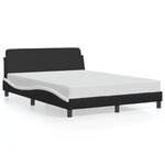 vidaXL Cadre de lit sans matelas noir et blanc 140x200 cm similicuir