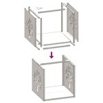 vidaXL Portant de bois chauffage blanc 40x40x40 cm