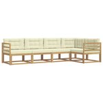 vidaXL Ensemble de canapés d'extérieur 4 pc Blanc et crème Polyester