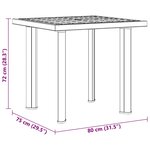 vidaXL Table de jardin Vert 80x75x72 cm Plastique