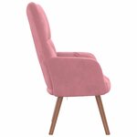 vidaXL Chaise de relaxation Rose Velours