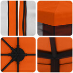vidaXL Abri de jardin avec parois 4 × 3 m Orange Polyester et Acier