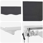 vidaXL Auvent rétractable électrique Blanc et anthracite 3 5 x 2 m