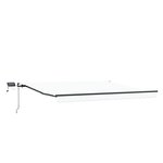 vidaXL Auvent Rétractable Blanc 450 × 350 cm tissu