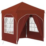 vidaXL Tente de fête pop-up 192 x 192 x 245 cm Terre cuite