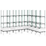 vidaXL Jardinière avec treillis blanc 200x160x142 5 cm PP