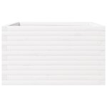 vidaXL Jardinière blanc 80x80x46 cm bois de pin massif