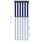 vidaXL Store roulant d'extérieur 60x250 cm Bleu et blanc
