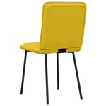 vidaXL Chaises à manger lot de 6 jaune velours