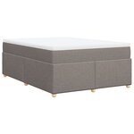 vidaXL Sommier à lattes de lit avec matelas Taupe 140x190 cm Tissu