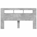 vidaXL Tête de lit à LED gris béton 180x18 5x103 5cm bois d'ingénierie