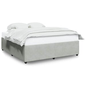 vidaXL Cadre de lit sans matelas gris clair 180x200 cm velours