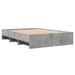 vidaXL Cadre de lit sans matelas gris béton 120x200 cm bois ingénierie