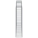 vidaXL Panier de gabions arqué 200x30x140/160 cm Fer galvanisé