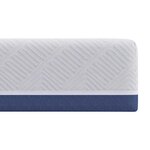 vidaXL Matelas Blanc et Bleu 70 x 200 cm Mousse à mémoire de gel